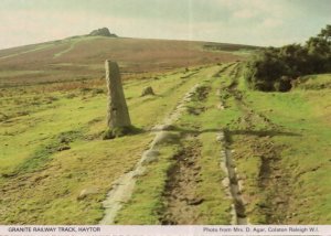 Granite Railway Track Haytor Devon Postcard
