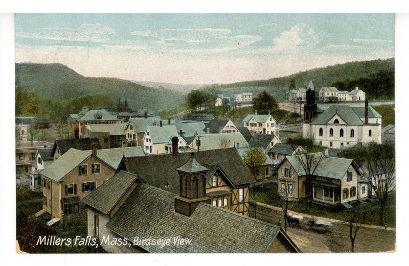 MA - Millers Falls. Bird's Eye view