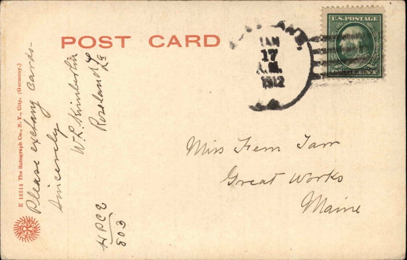 Baton Rouge Louisiana LA State University Campus Rotograph c1900s-20s Postcard