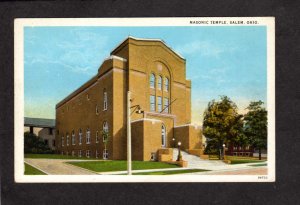 OH Masonic Temple Masons Salem Ohio Postcard