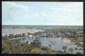 h1509 - WESTPORT Ontario Postcard 1969 Aerial View