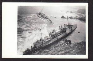 Ship Run Aground Postcard 5148