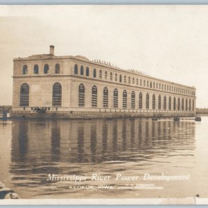 c1910s Keokuk IA Mississippi River Power Plant RPPC Hydroelectric Dam Steam A186