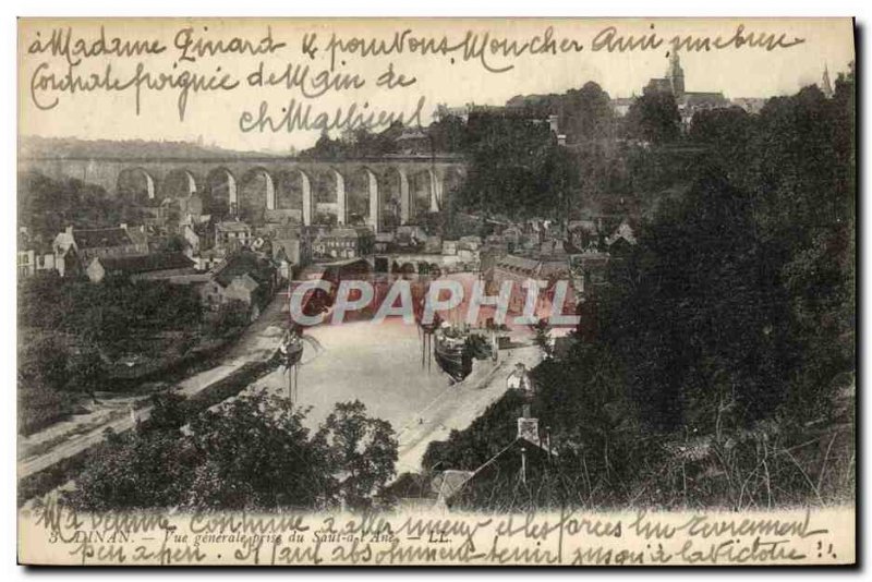 Old Postcard Dinan General View from Saut ane