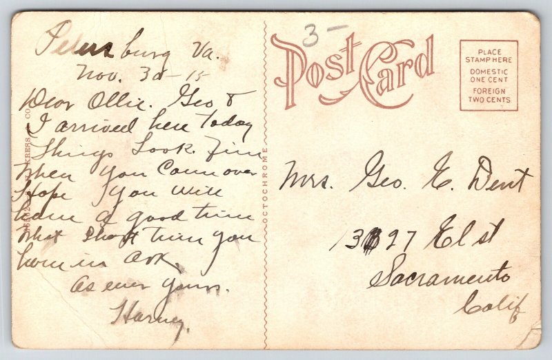 Birmingham Alabama~Young Women Christian Assoc Bldg~Fire Escape~1920s Postcard