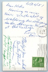 1951 The Campanile Iowa State College Ames Iowa IA RPPC Photo Vintage Postcard
