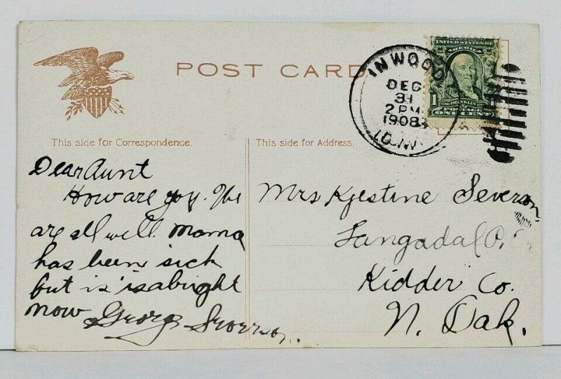 SD Capitol at Pierre, South Dakota 1908 Postcard M14