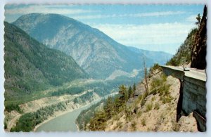 Fraser Canyon British Columbia Canada Postcard Jackass Mountain c1950's Vintage