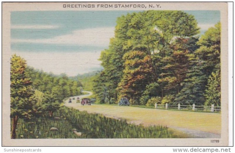 New York Greetings From Stamford 1945