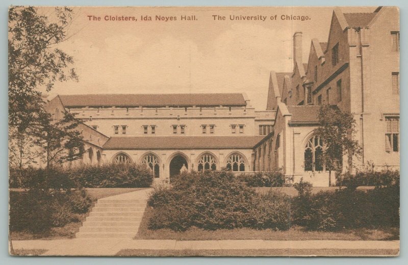 Chicago Illinois~Cloisters~Ida Noyal Hall~University Campus~Vintage Postcard