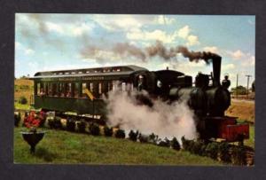 ME Boothbay Railroad Train MAINE Postcard Narrow Gauge Steam Locomotive