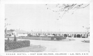 Holyoke Colorado Cedar Motel Vintage Postcard AA79840