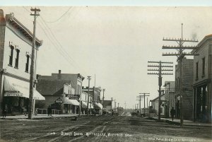 c1910 Street Scene, Wittenberg, Wisconsin - Vintage RPPC Postcard