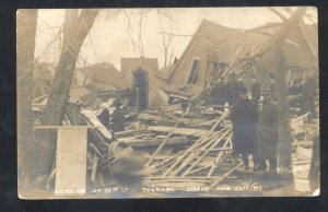 RPPC OMAHA NEBRASKA TORNADO RUINS 33rd STREET DAMAGE REAL PHOTO POSTCARD