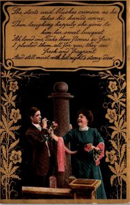 Romantic Couple With Flowers