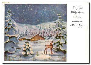 Modern Postcard Weihnachten und ein Froehliche gesegnetes Neues Jahr