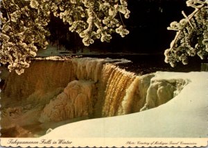 Michigan Upper Peninsula Tanquamenon Falls In Winter
