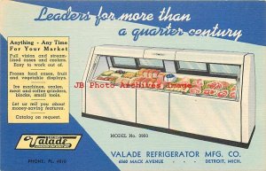 Advertising Linen Postcard, Valade Refrigerator Manufacturing Company, Detroit