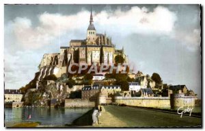 Old Postcard Mont Saint Michel L Arrivee high tide