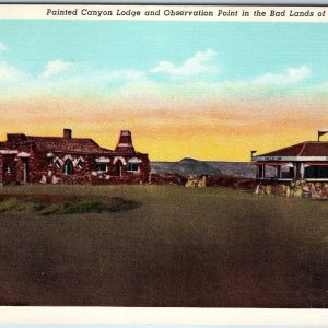 1939 Belfield, ND Painted Canyon Lodge Observation Point Bad Lands Badlands A220