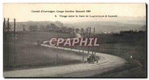 Postcard Old Cars Tour d & # 39Auvergne Gordon Bennett Cup in 1905 Toned Laqu...