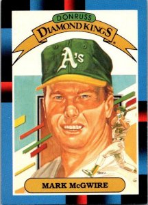 1987 Don Russ Baseball Card Mark McGwire Oakland Athletics sk20707