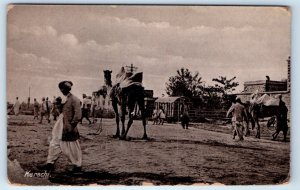 Camel scene KARACHI Pakistan Postcard