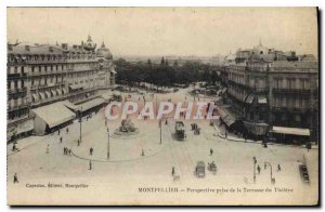 Postcard Old MONTPELLIER Perspective taking the Terrace Theater