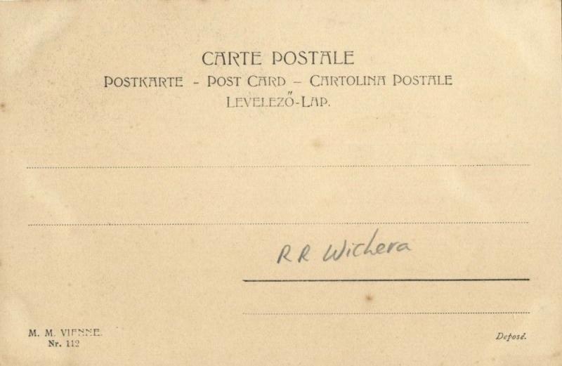 M.M. Vienne Series 112 Artist Signed R.R. Wichera (1899) Postcard (1)