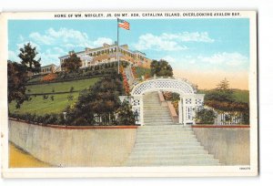 Catalina Island California CA Postcard 1915-1930 Home of WM Wrigley Jr Mt Ada