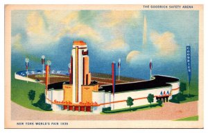 1939 The Goodrich Safety Arena, New York World's Fair, NYC, NY Postcard