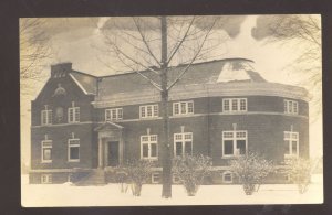 RPPC EARLHAM COLLEGE RICHMOND INDIANA LIBRARY VINTAGE REAL PHOTO POSTCARD