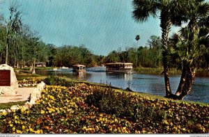 Florida Silver Springs Glass Bottom Boats View Overlooking Memorial Garden De...