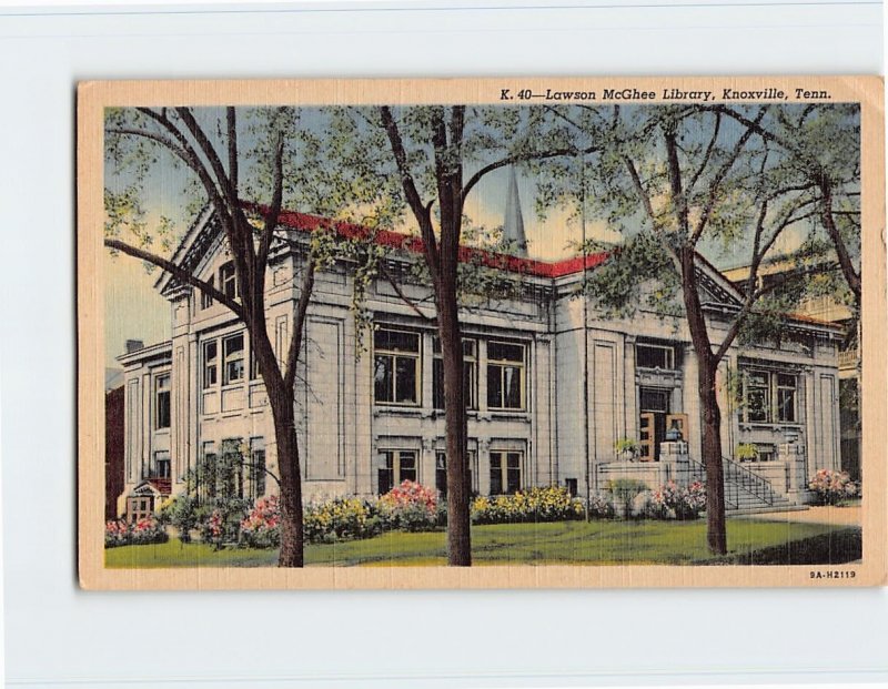 Postcard Lawson McGhee Library, Knoxville, Tennessee
