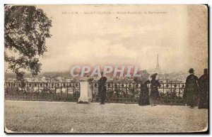 Postcard Old Saint Cloud Rond Point of the Balustrade Eiffel Tower