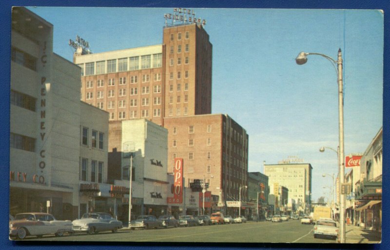 Heidelberg Hotel Capitol Street view cars Jackson MS Old Postcard