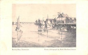 Racing Day in Nantucket, MA From a lithograph by Ruth Haviland Sutton.