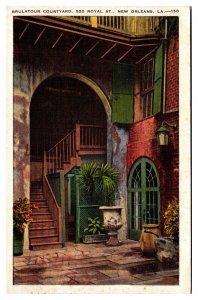 VTG Brulatour Courtyard, 520 Royal Street, New Orleans, LA Postcard