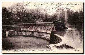 Montelimar Old Postcard New Public garden terrace