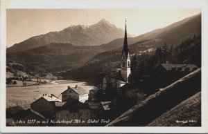 Austria Solden mit Nederkogel Ötztal Tirol Vintage RPPC C137