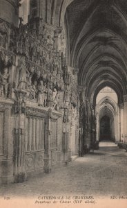 Vintage Postcard Cathedrale De Pourtour Choeur Roman Catholic Chartres France 