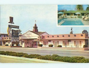 Unused Pre-1980 POOL & TOPPER MOTEL Bakersfield California CA u5068