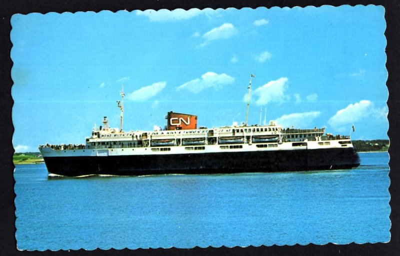 Nova Scotia C.N. Ferry M.V. Bluenose connecting Yarmouth to Bar Harbor ME Chrome