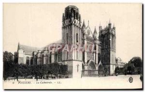 Old Postcard Poitiers Cathedral