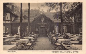 A174 Germany Spreewald Wotschofska Garden Restaurant vintage postcard