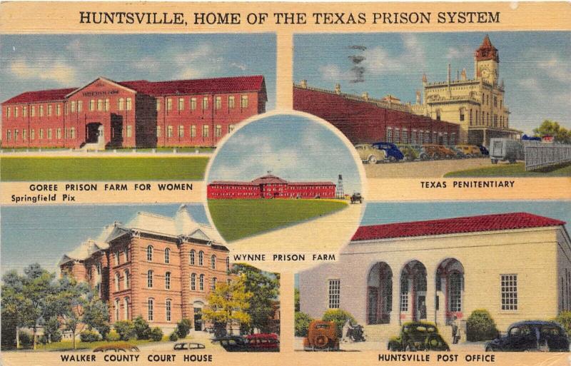 Huntsville Texas 1946 Postcard Wynne Prison Goree Women Prison Penitentiary