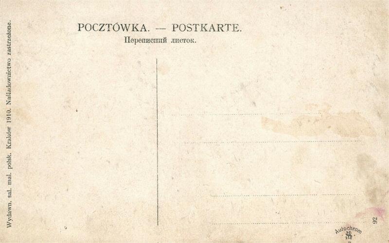 LWOW UKRAINE LEMBERG POLAND MICKIEWICZ COLUMN ANTIQUE POLISH POSTCARD