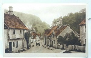 Castle Combe Wiltshire Street Scene c1910 Smoking Chimneys Vintage Postcard