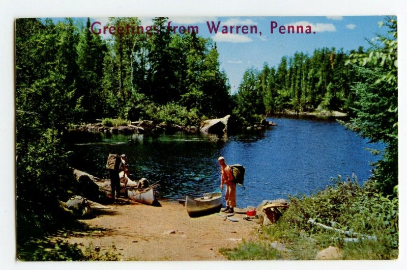 Postcard Greetings from Warren Penna. Pennsylvania Standard View Card