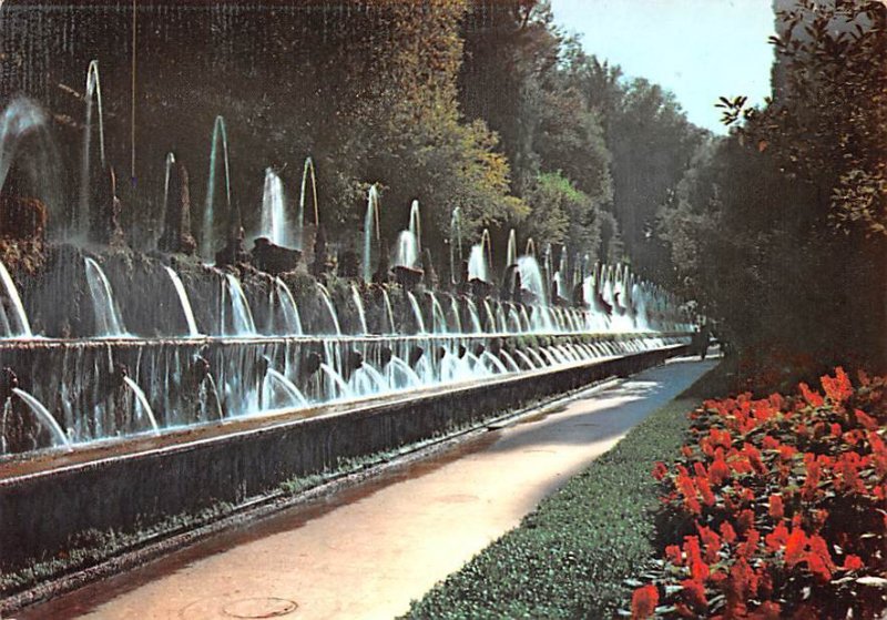 The Hundred Fountains Tivoli Italy Postal Used Unknown, Missing Stamp 